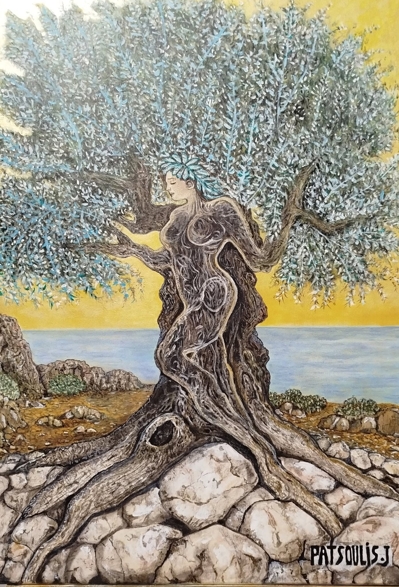 Rooted in Myth painting by Giannis Patsoulis